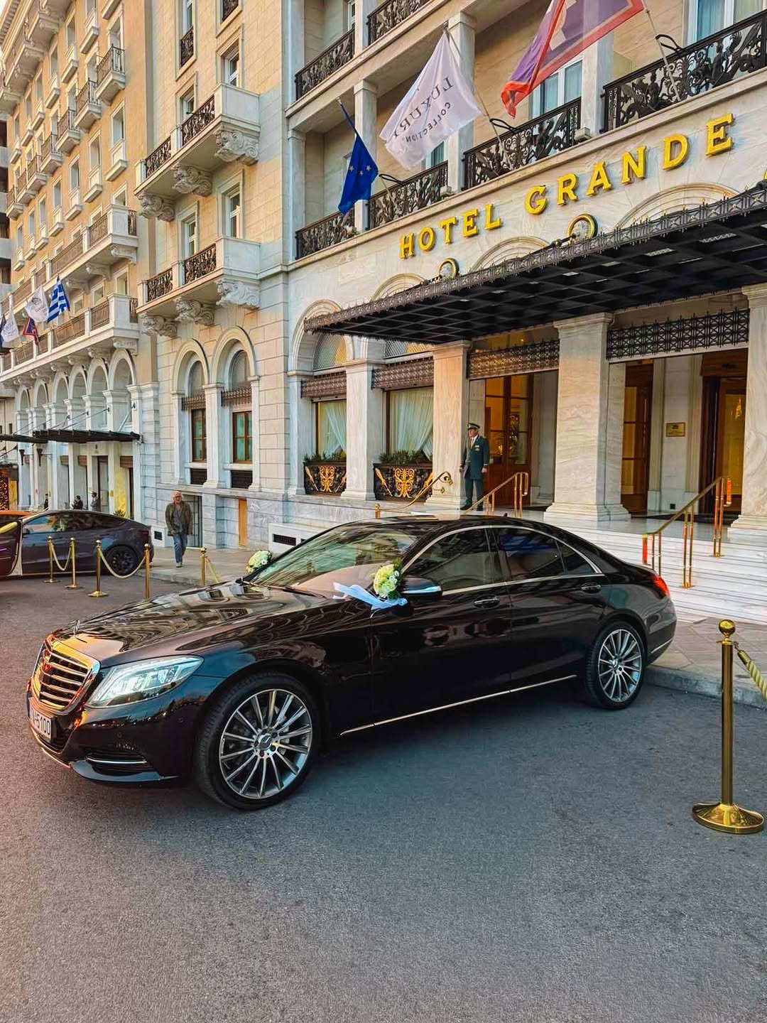 AS Travel Mercedes S Class VIP transfer at Hotel Grande Bretagne, Athens